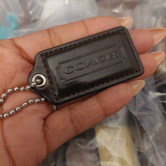 Coach Handbags - Coach Dark Brown Leather Keychain